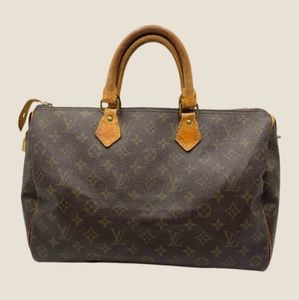 Authentic vintage Louis Vuitton speedy 35 purse tote bag, lock and key, organize